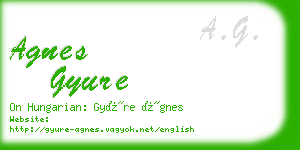 agnes gyure business card